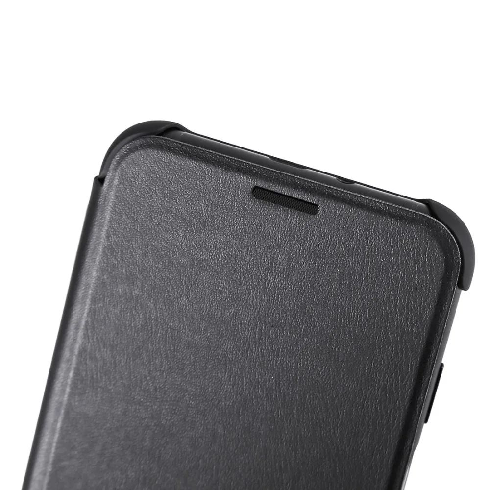 Кожаный чехол-книжка для Doogee X55 горизонтальный с защитой от падения
