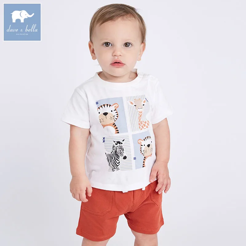 

DBA6453 dave bella summer baby boy's fashion clothing sets children infant toddler suit kid's high quality clothes