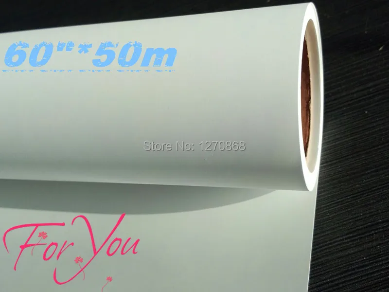 140gsm 60 &quot* 50 м водостойкий широкоформатный полипропиленовый рулон бумаги с клеем