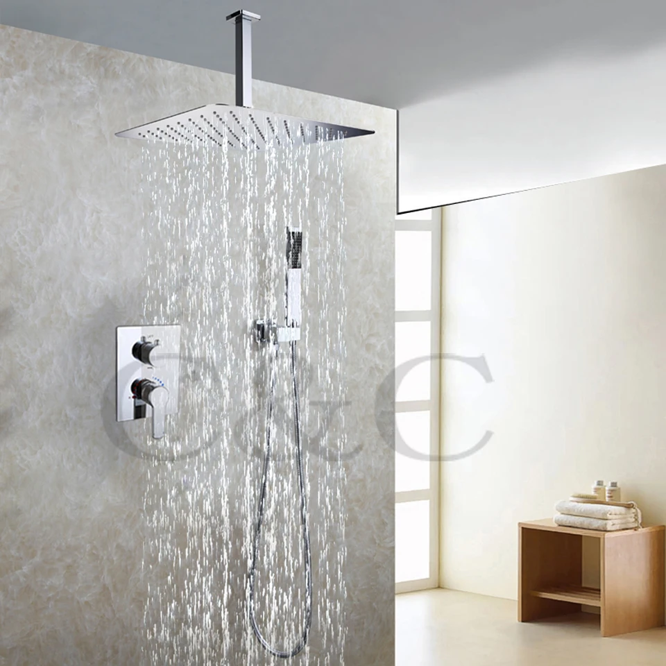 Модный стиль набор для душа ванной комнаты 16 дюймов монтируется на дождь насадки