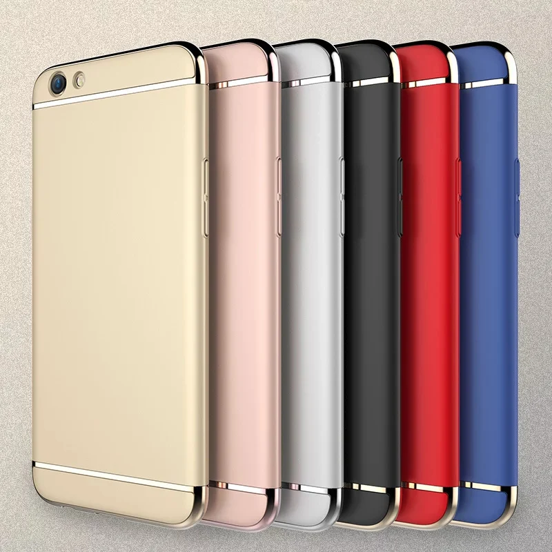 Чехол для OPPO R11 Plus 3 в 1 полная защита чехол телефона R11S металлическая матовая