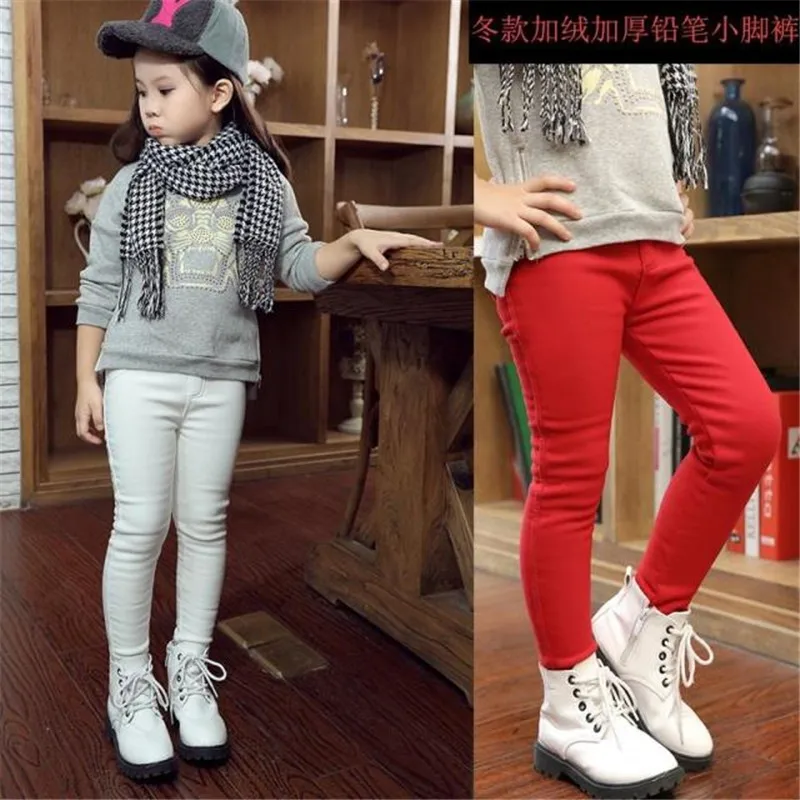 Штаны из искусственной кожи для девочек подростков детская одежда Осенние