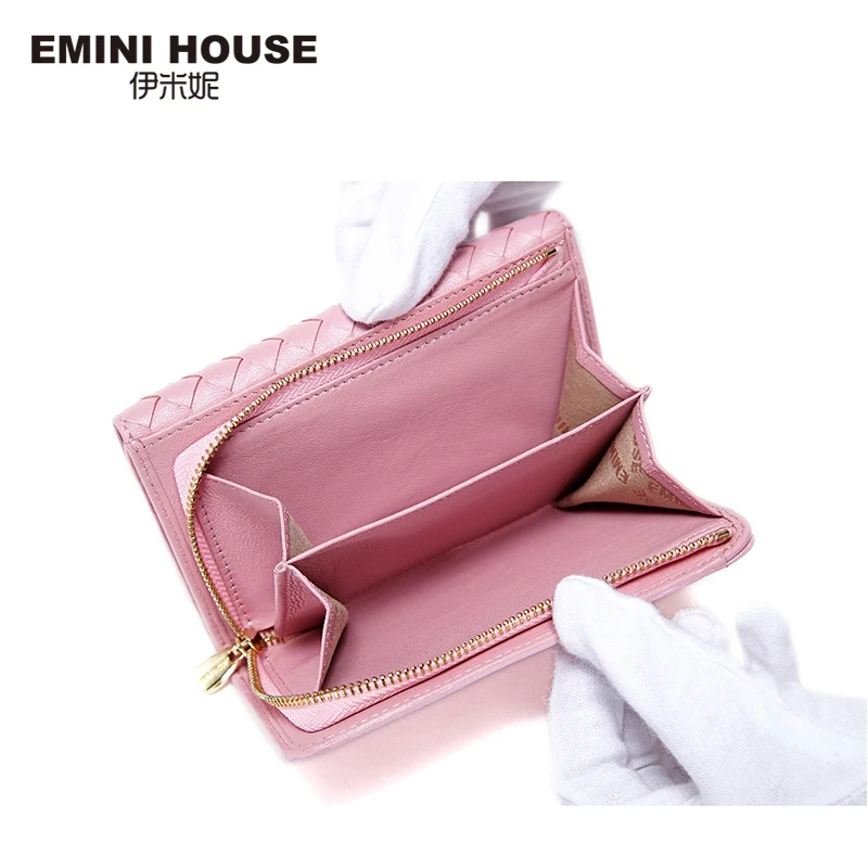 Женский вязаный кошелек EMINI HOUSE из овчины женский клатч с монетницей женские