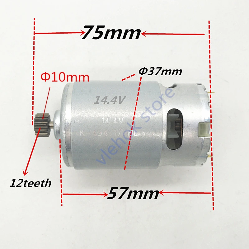 Сменный Электродвигатель с 12 зубцами 14 4 В для BOSCH GSR1440 LI 2 609 199 378 Аккумуляторная