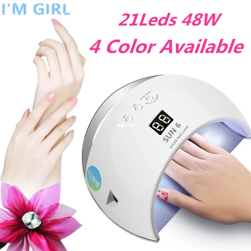I'M GIRL SUN UV SUN6 48 Вт Сушилка для ногтей с автоматическим датчиком портативная УФ