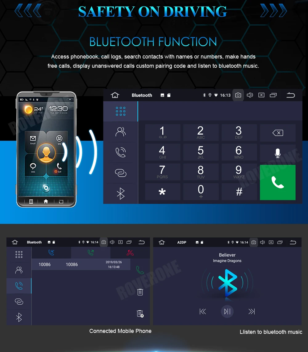 RoverOne для VW Golf 7 MK7 VII 2013 Android 9,0 Авторадио автомобильный мультимедийный плеер радио gps навигация головное устройство без DVD