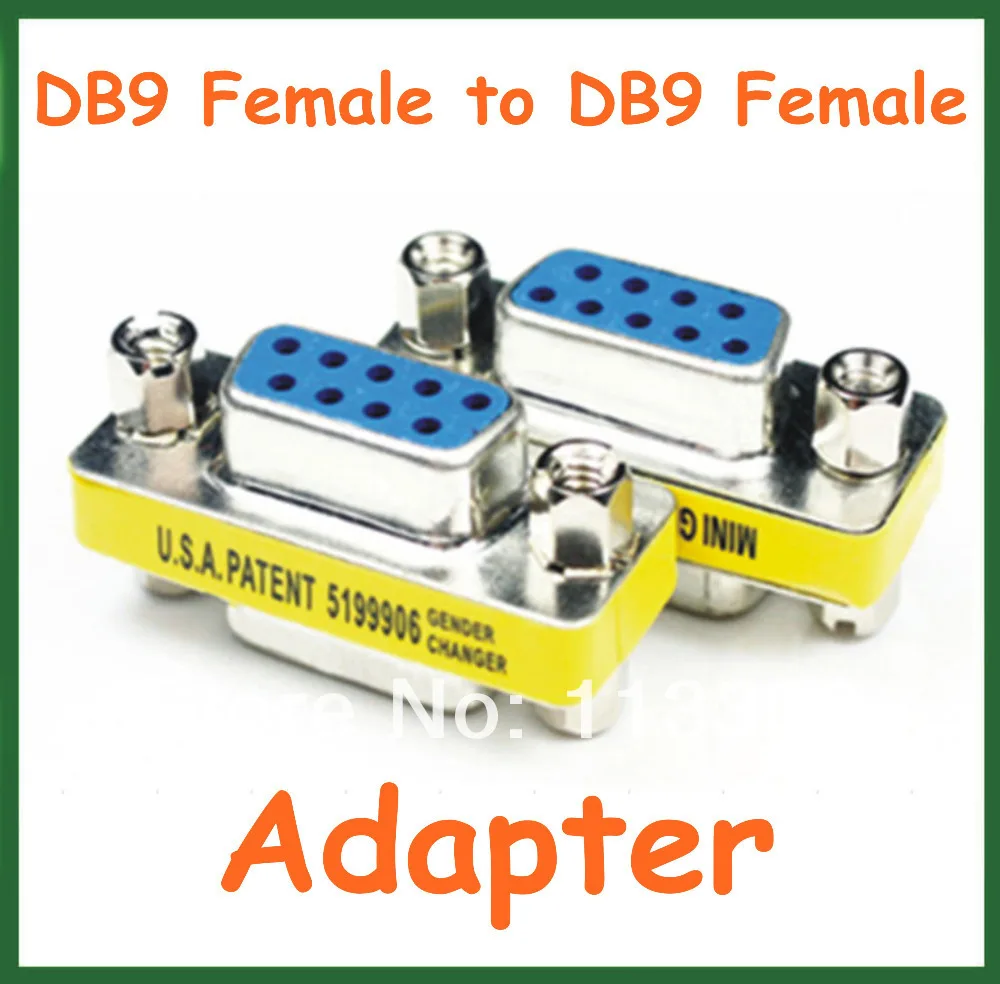 100pcs DB9 Female to DB9 Female Adapter DB9 Female to Female Connector Extender Converter