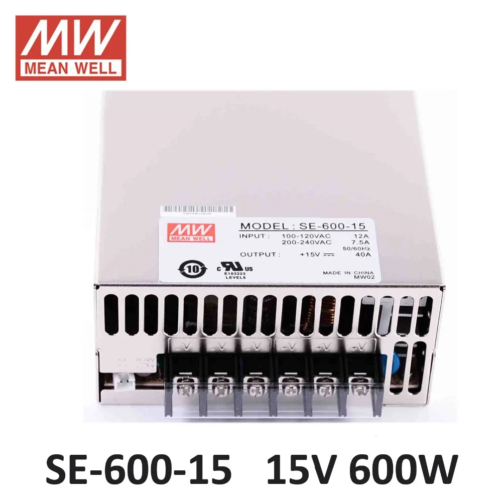 лабораторный блок питания Оригинал MEAN WELL SE 600 15 Вт 40A В Meanwell Импульсный Источник