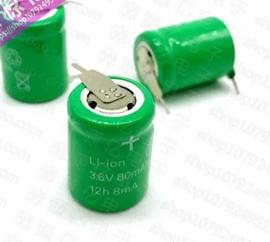 10 шт. ~ 50 Новый Ni MH 3.6V80mAh аккумуляторная батарея В 3 6 в 80 мАч ручной фонарик часы
