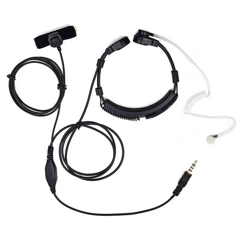 

NEW 3.5mm Stereo Air Tube Earpiece Headset Throat Microphone Mic for Cellphone Mobile phone