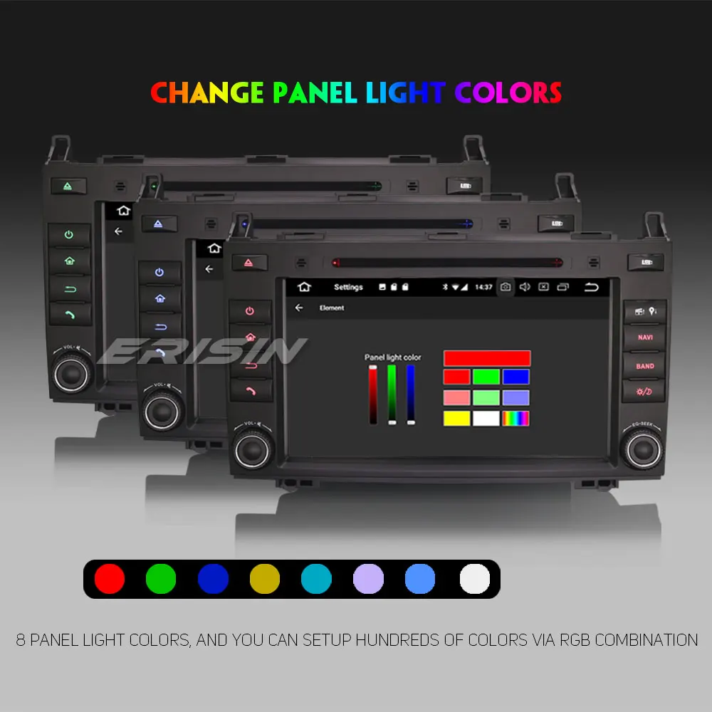 Erisin ES4821B 8 &quotAndroid 9 0 автомобильный DVD GPS четырехъядерный 2G RAM система PX30 для W245 W169