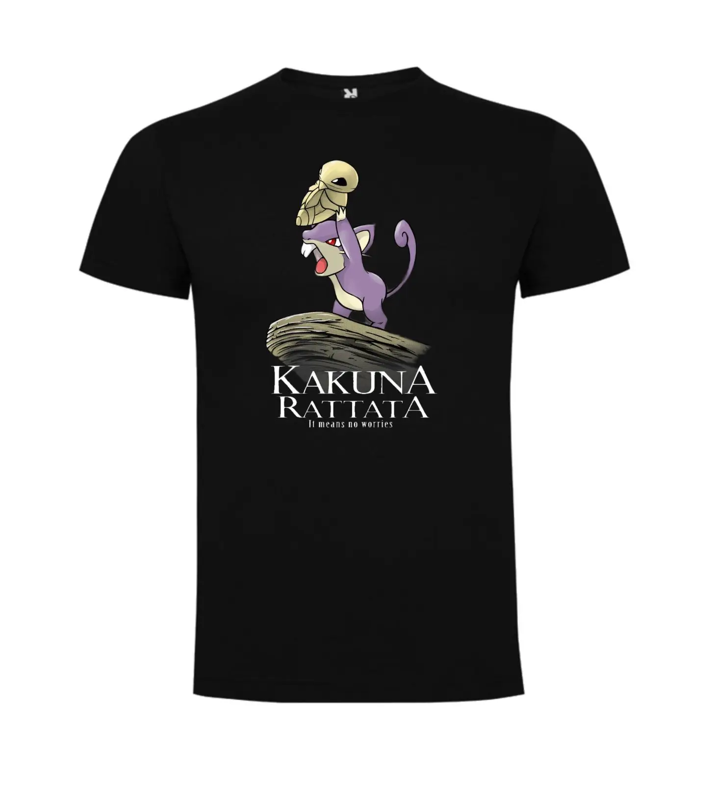 Camiseta футболка Pokemon kakuna rattata 100% хлопок Рубашка с короткими рукавами Для мужчин