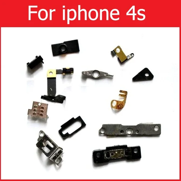 For iphone 4s Полный корпус, внутренние маленькие металлические железные детали для iPhone 4, 4S, 5, 5c, 5S, 6, 6s plus, маленький держатель, кронштейн, защитная пластина, комплект, запчасти для телефона - Цвет: For iphone 4s