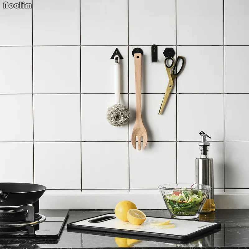 4 шт./компл. геометрический настенный Железный держатель для ключей в