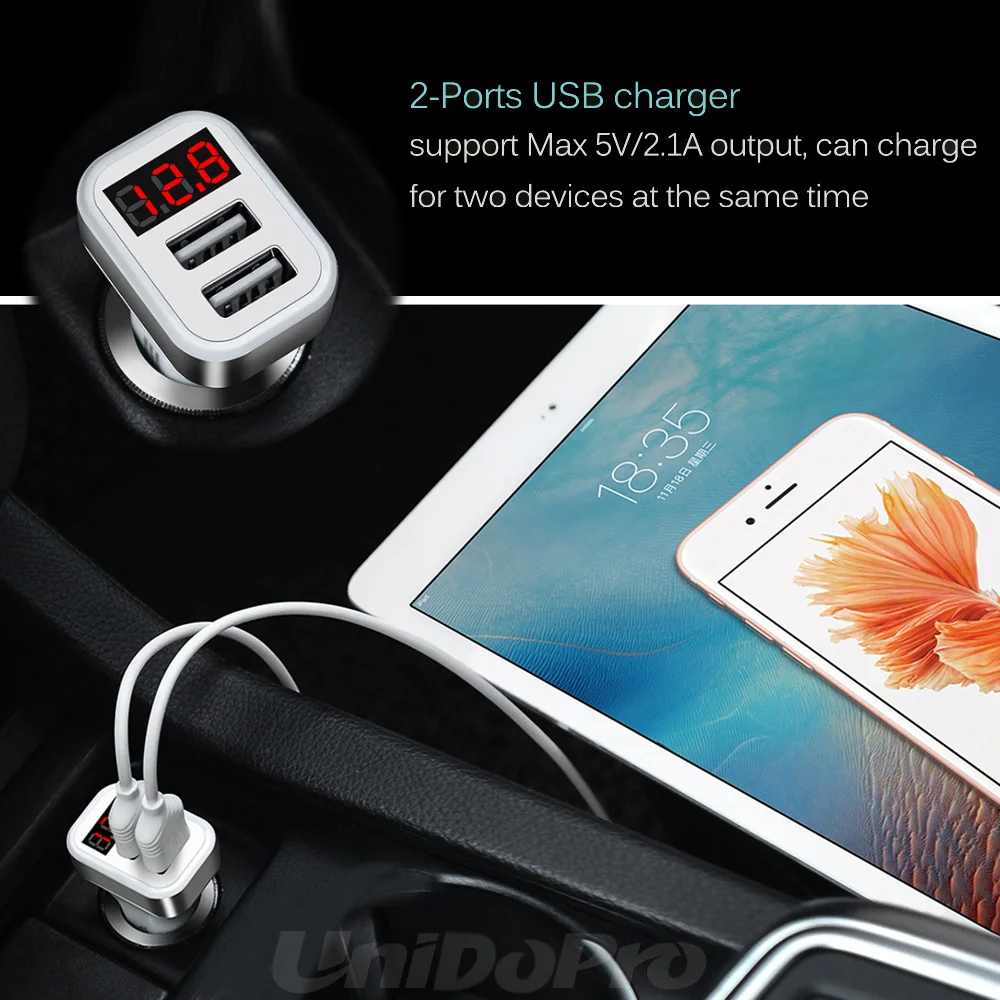 Автомобильное зарядное устройство с светодиодный USB-портами 5 В 2 1 А | Мобильные