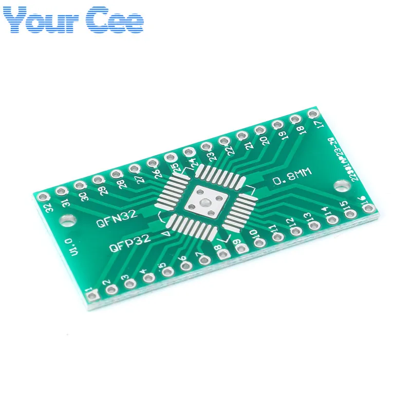 20 шт. QFN32 QFP32 для DIP DIP32 адаптер разъем PCB SMD Pinboard FR4 QFN32 QFP32 для DIP DIP32