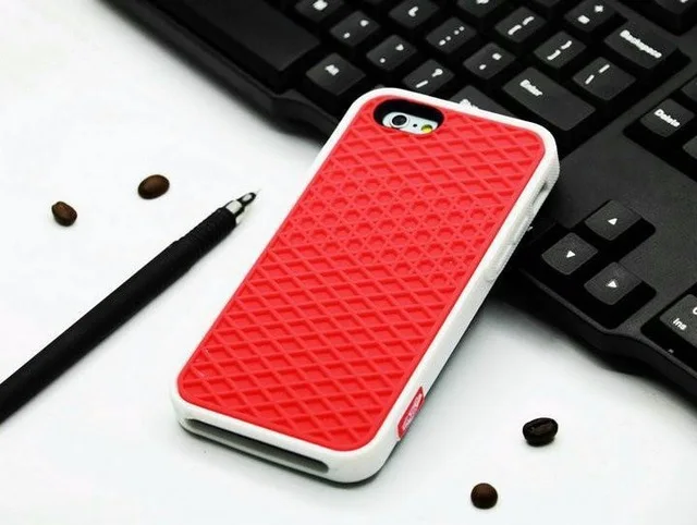 Red with white VANS вафельный чехол для Apple iPhone X 10, 8, 7, 6, 6 S, 5 5S 7 plus SE чехол из мягкой резины силиконовая, для вафель для изготовления обувной подошвы Чехол для мобильного телефона - Цвет: Red with white