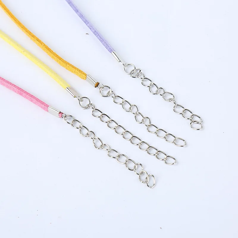 Замшевые разноцветные шнуры 100 шт./лот Корейская Бархатная веревка для ожерелий: