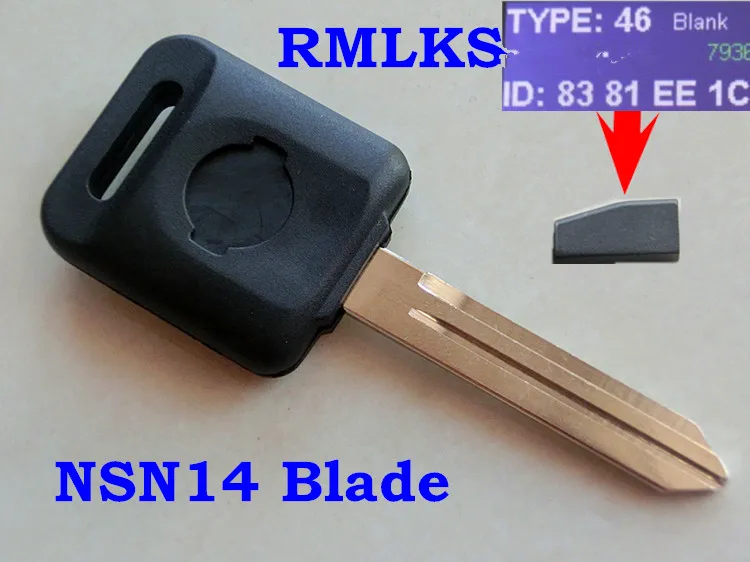 RMLKS Новый необработанный пустой чип Автомобильный ключ с 4D60 80 бит ID46 транспондер