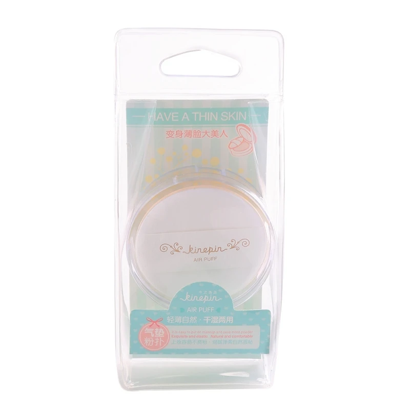 1PC Facial Makeup Air Cushion Sponge Puff Dry Wet Dual Use Not Slip Loose and Compact Powder Blender Tool with Clear Case|cushion sponge|puff