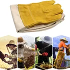 Защитные перчатки для пчеловодства, перчатки из овчины, проветриваемые профессиональные перчатки для пчеловодства, улей