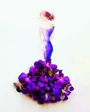

Cioioil-X551, фиолетовые лепестки, тонкая мода, милая красота, сделай сам, картина маслом по номерам, для домашнего декора, уникальный подарок