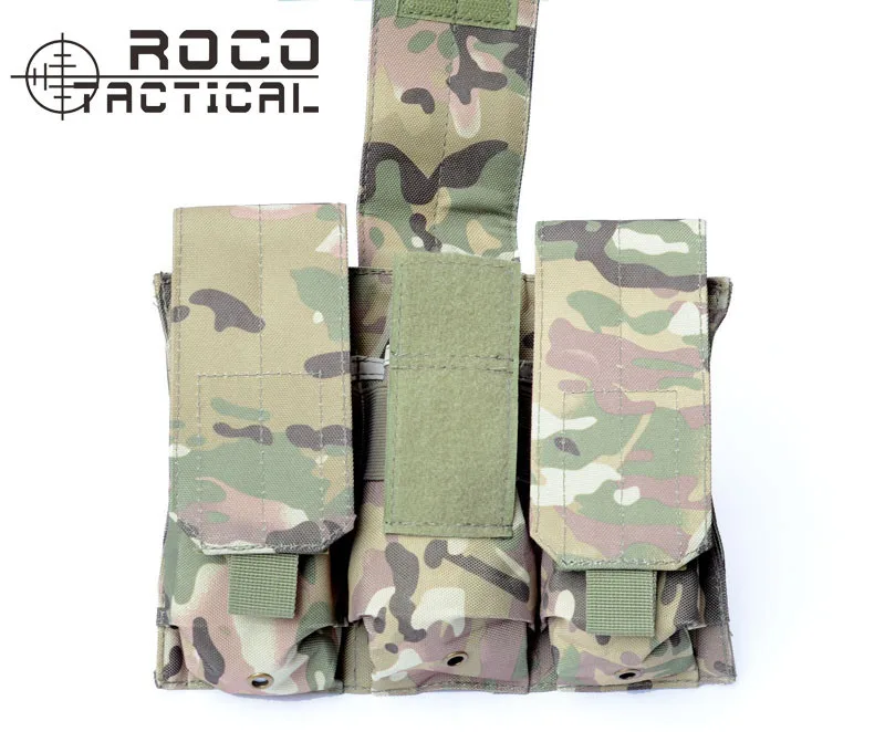 ROCOTACTICAL военный molle тактический, тройной подсумок для M4/M16 винтовка пистолет маг мешок армейский зеленый/Тан/черный/сp Multicam