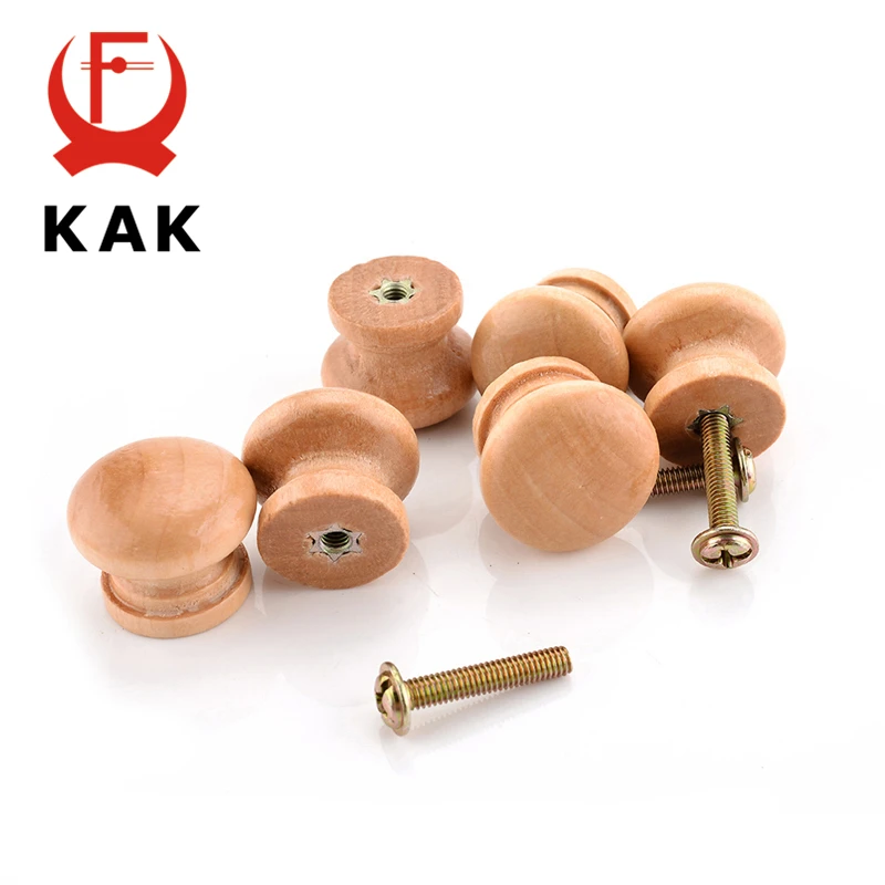 KAK 10 шт. 2.5X2CM ящик для шкафа среднего размера из натурального дерева ручка двери