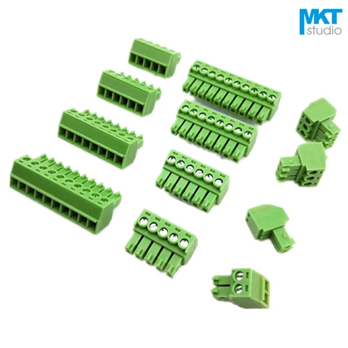 

100Pcs 15P 3.5mm Pitch Right Angle Pin Female Pluggable Screw Terminal Block