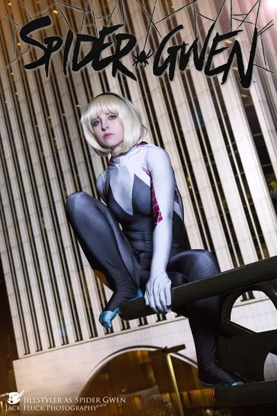 Костюм паук Гвен Стэйси костюм спандекс лайкра 3 цифровой зентай Человек Паук