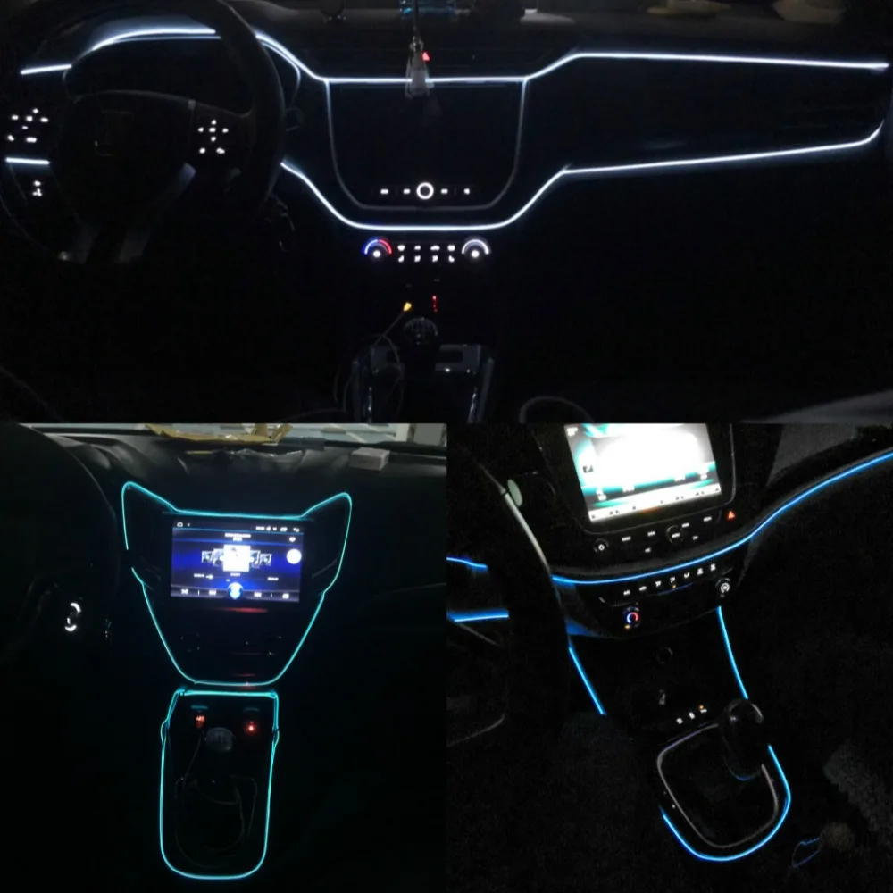 JURUS 2 метра холодсветильник свет холодный окружающий украшение салона автомобиля