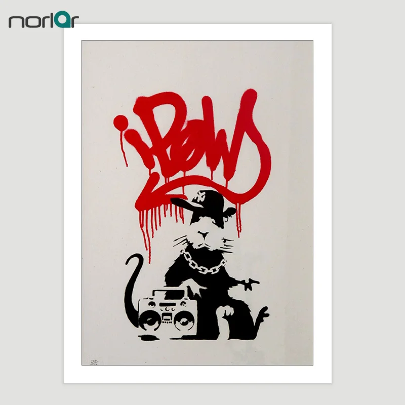 Популярные Bansky в стиле протестного уличного искусства граффити картина с