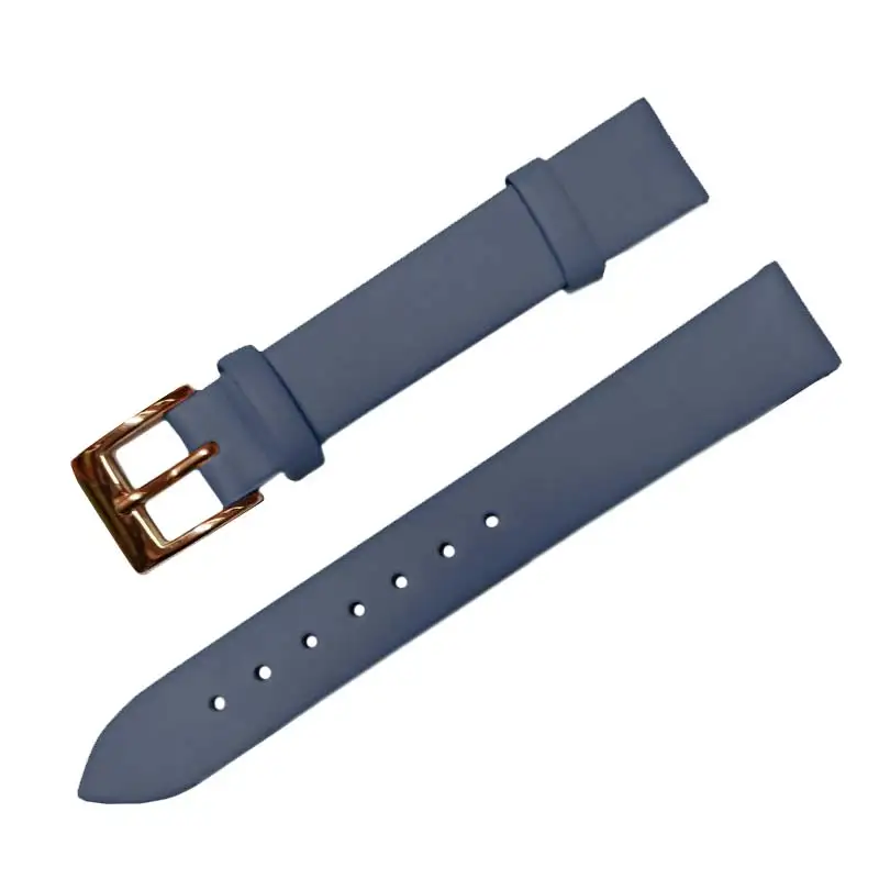 Blue rose gold 1 шт. кожаный ремешок для часов гладкий 12 мм/14 мм/16 мм/18 мм/20 мм/22 мм Высокое качество для мужчин и женщин популярный Лидер продаж - Цвет ремешка: Blue rose gold