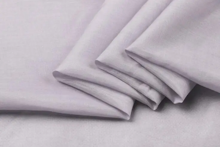 Howmay silk fabric cotton blend 9m/m  55" 140cm 50% silk 50% cotton light lavender 14# for lining or women's dress scarf hijab