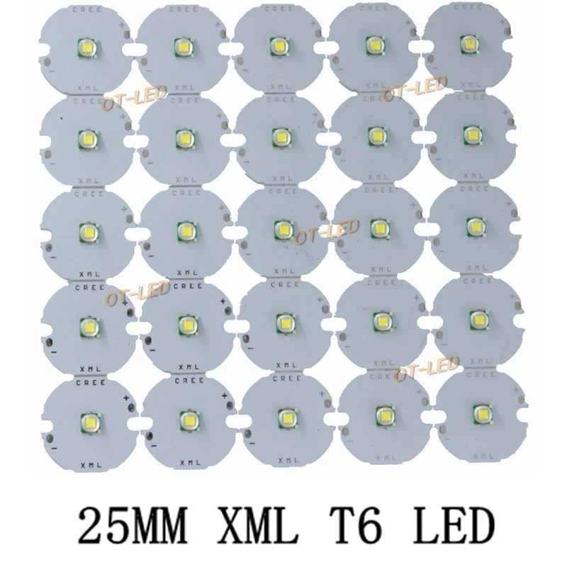 СВЕТОДИОД CREE XML XM L T6 U2 2 шт. 25 мм 10 Вт белый теплый высокомощный светодиодный чип