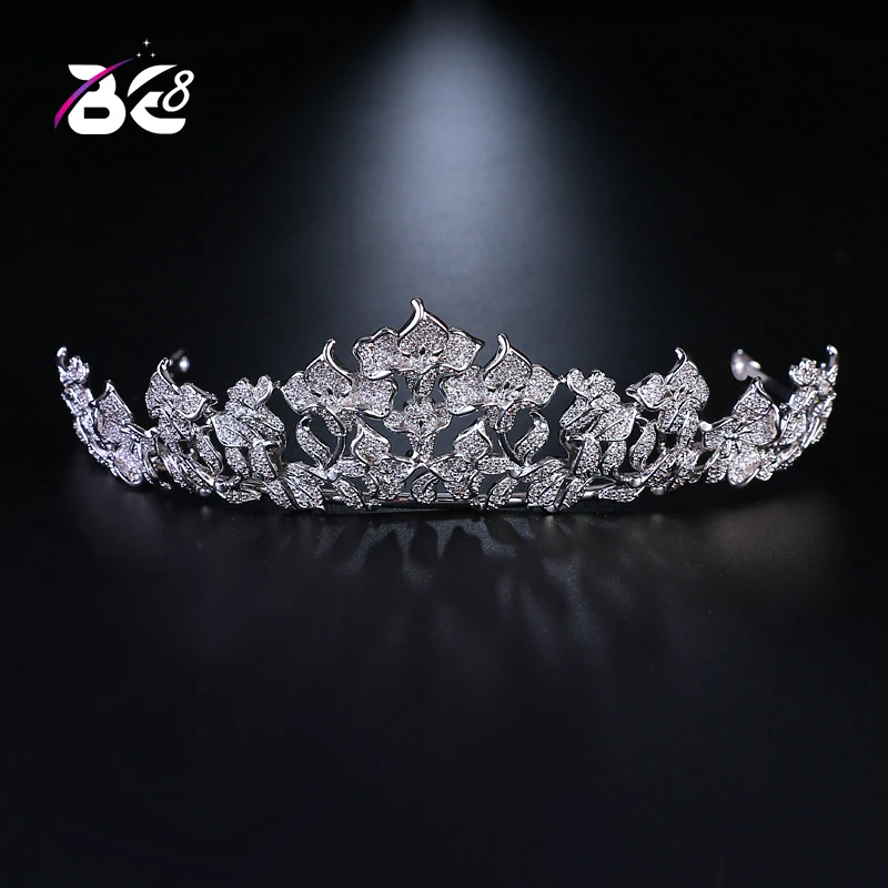 

Be 8 2018 New Fashion Luxury CZ Princess Pageant Tiaras and Crowns Engagement Wedding Hair Accessories for Bridal H087