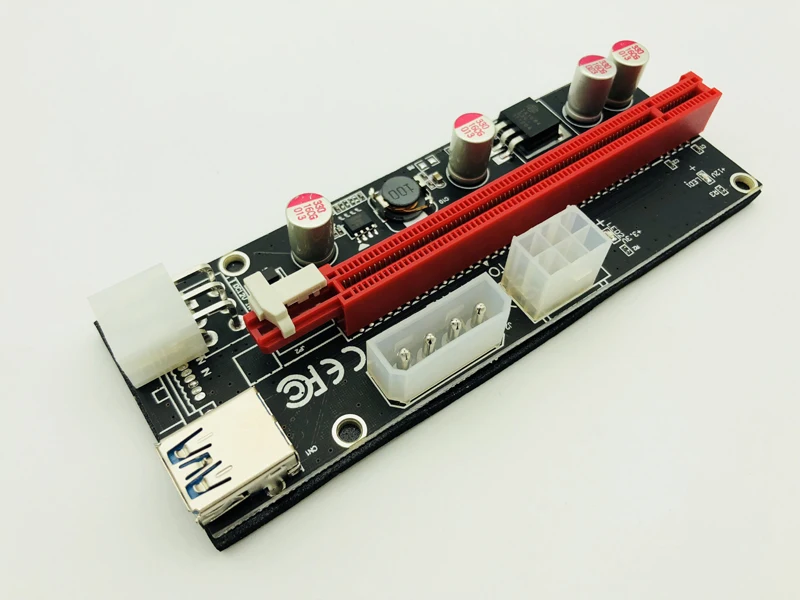 VER009S PCI Express PCIE PCI-E Riser Card 009s Molex 6Pin к SATA Питание USB 3 0 кабель 1X 16X удлинитель адаптер