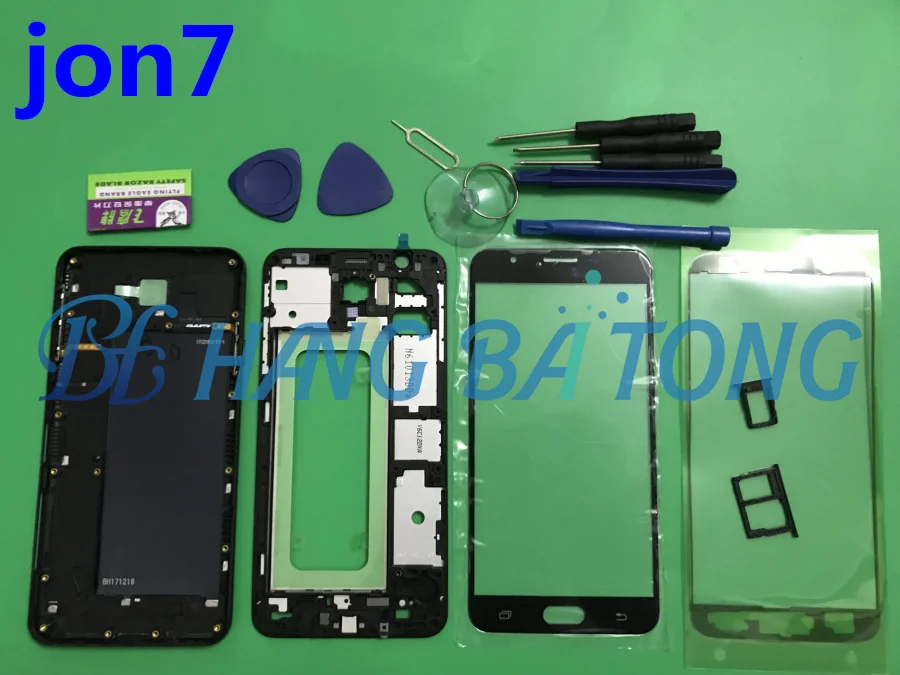 Полный корпус для Samsung J7 Prime G610 G610F G610DS Передняя средняя рамка пластина ободок