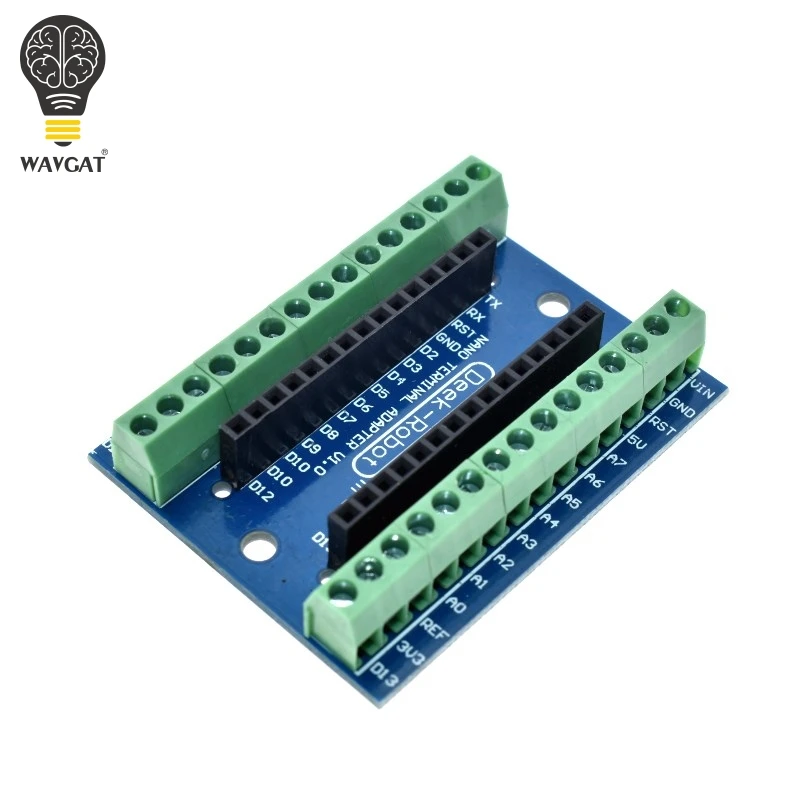 Плата адаптера терминала WAVGAT для Arduino Nano 3 0 V3.0 AVR ATMEGA328P|Интегральные схемы| |