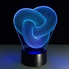 Прозрачный акриловый креативный ночник с геометрическим рисунком, светодиодный комнатный светильник с сенсорным выключателем и питанием от USB, 7 меняющих цвет атмосферных ламп
