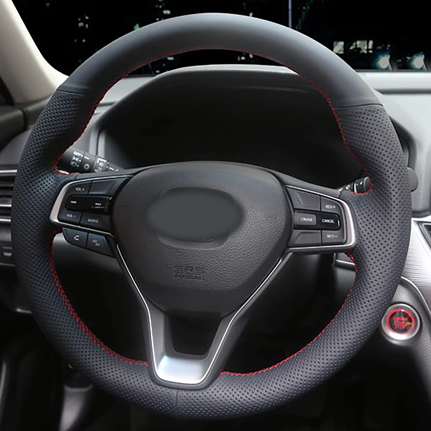 Чехлы рулевого колеса автомобиля из искусственной кожи для HONDA Accord 10 2018 2019 черный