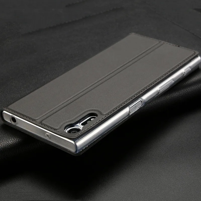Черный Для sony Xperia X XZ1 XZ2 XZ3 XZ4 L1 компактный кожаный чехол с откидной крышкой и магнитной подставкой для XP Z5 Mini Z6 E6 XA2 Coque Capa - Цвет: Черный