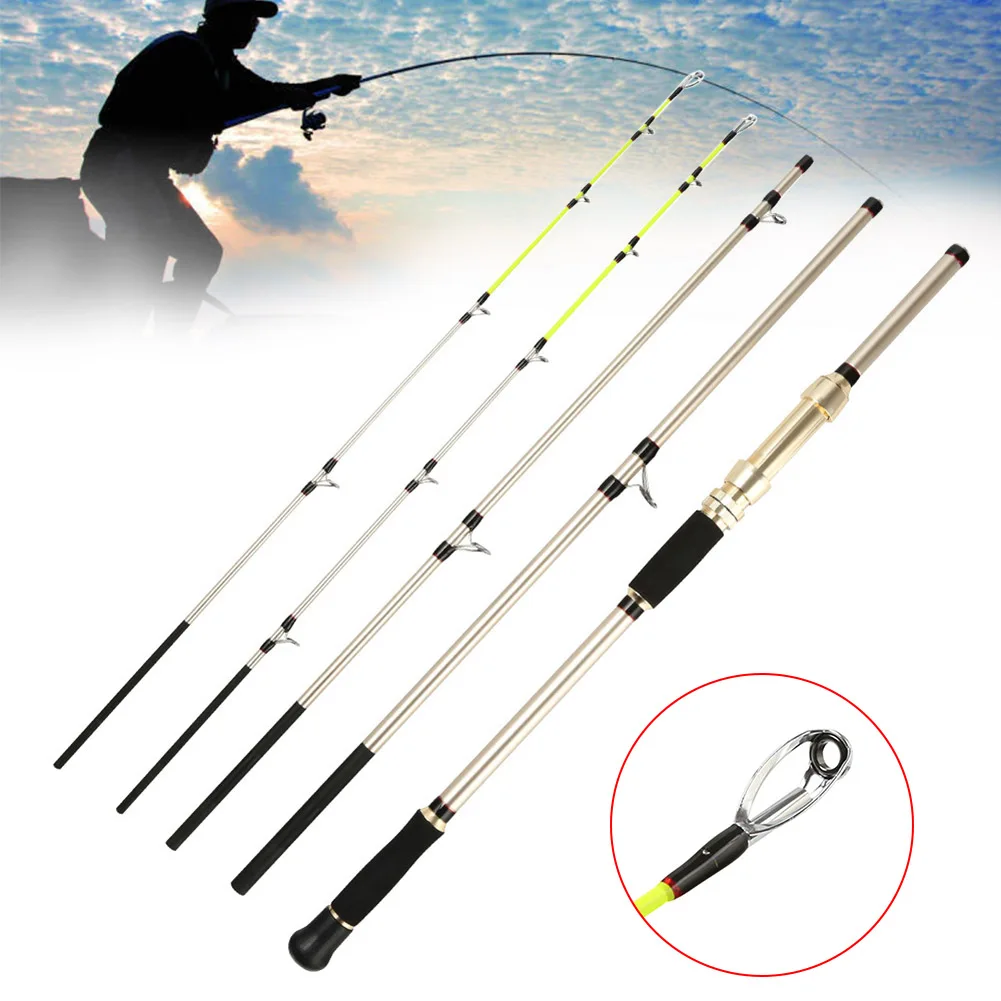 

Hot 4 Sections Fishing Rods Ultra-light Durable Pole Carbon Rods Sea Boat Fishing DO2