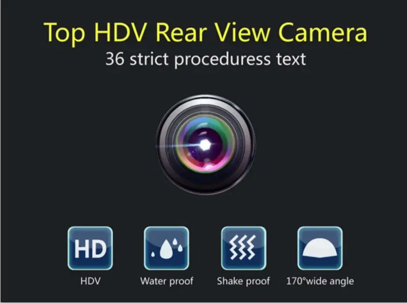 Водонепроницаемая камера заднего вида с ночным видением для парковки