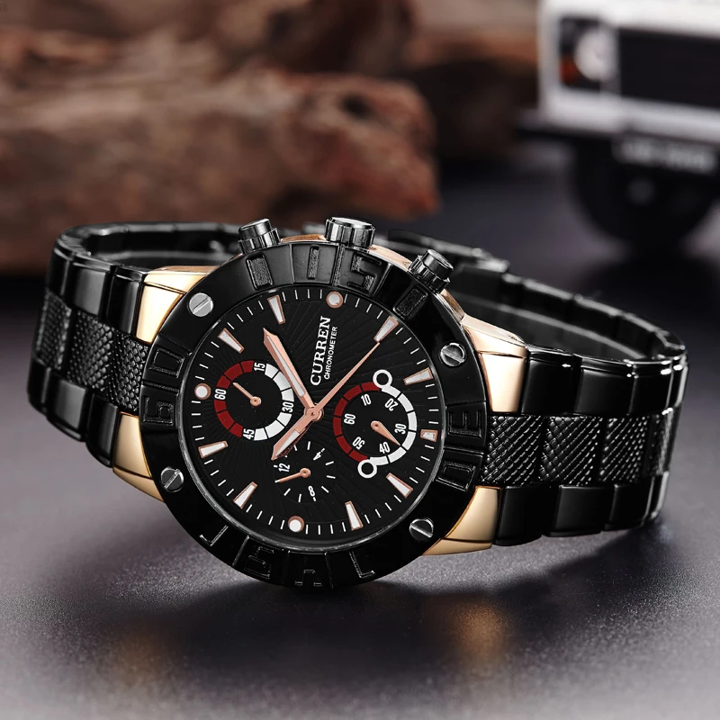 Curren 8006 Роскошные брендовые импортные кварцевые наручные часы из