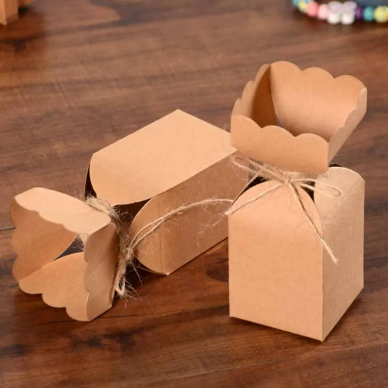 DIY новый цветок Форма конфеты коробка Подарочная 1 лот: 30 шт. + Строки Vintiage Торт