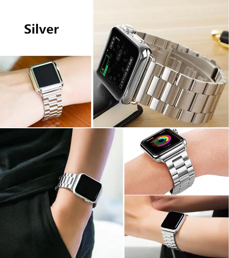 20 шт. ремешок из нержавеющей стали для Apple Watch Band 40 мм 44 мм Бабочка Пряжка ремешок для Apple Watch Band 38 мм 42 мм Серия 1 2 3 4