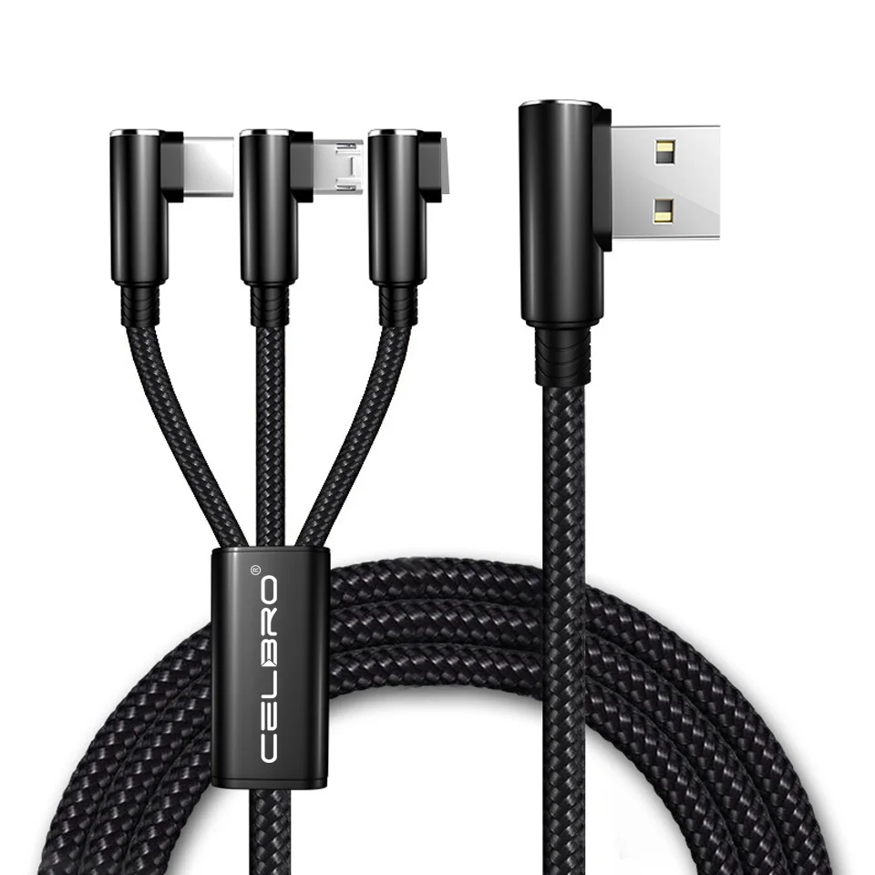 3 в 1 90 градусов USB Type C зарядный кабель для Samsung Galaxy M30 M20 A30 S10 LG Реверсивный Micro