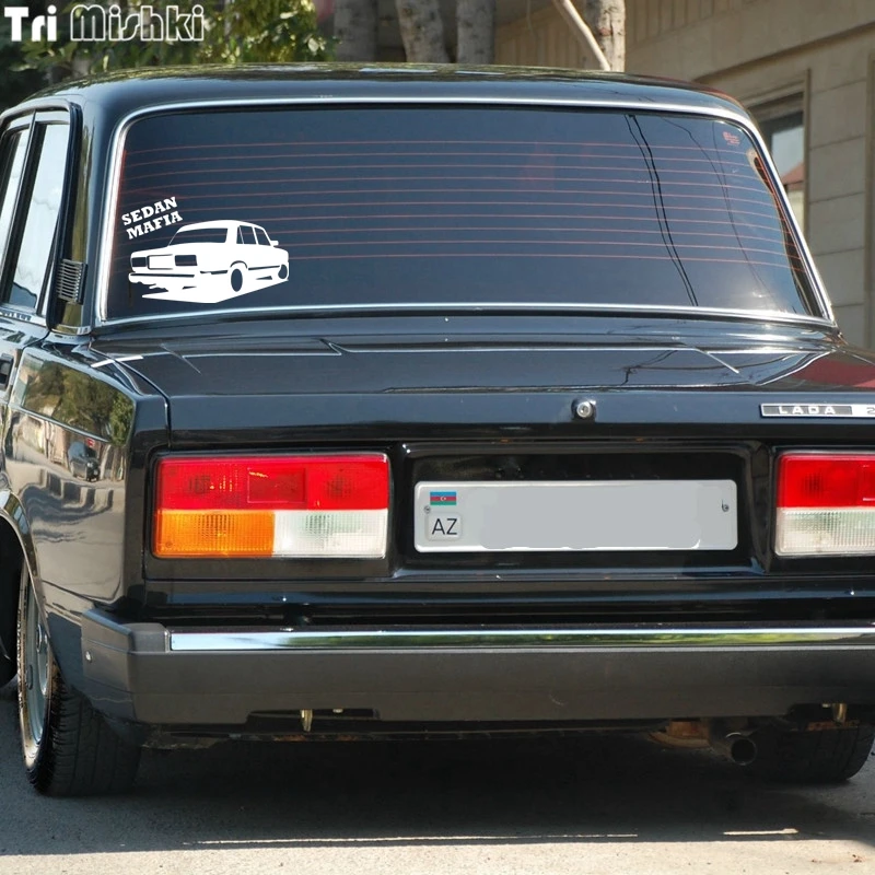 Tri Mishki HZX006 12.7*20cm sedan mafia for vaz lada 2107 car sticker auto vinyl decal reflective |