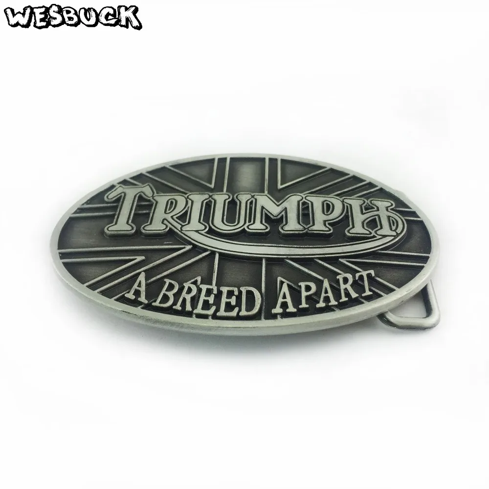 WesBuck бренд TRIUMPH мотоциклы A Breed часть пряжка для ремня овальная металлическая 4 см
